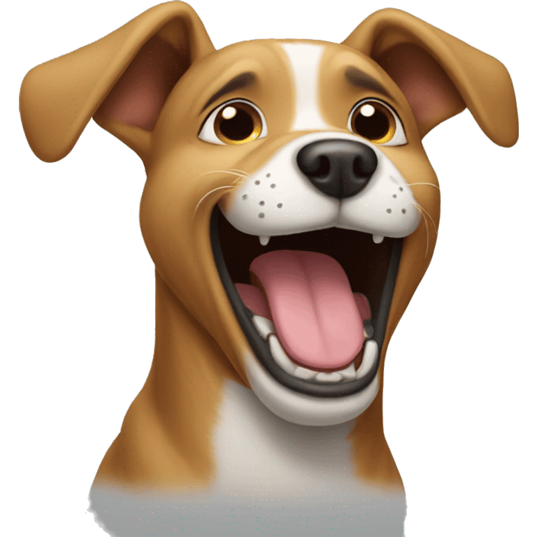 Dog laughing emoji