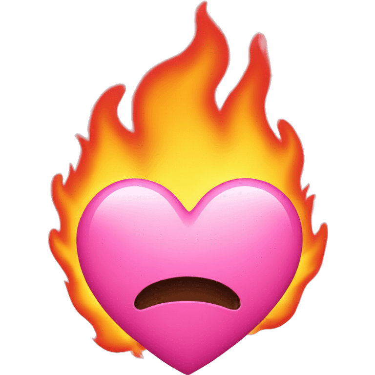 pink heart on fire emoji