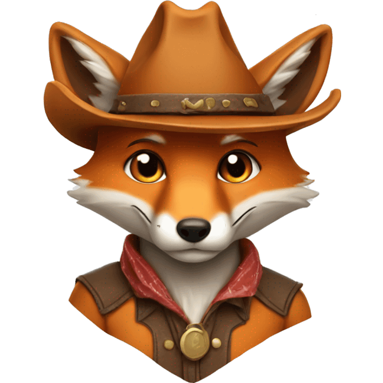 Fox with cowboy hat emoji