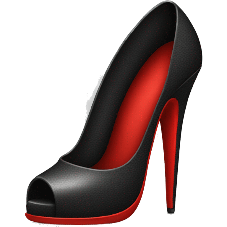 a high heel with a red bottom emoji