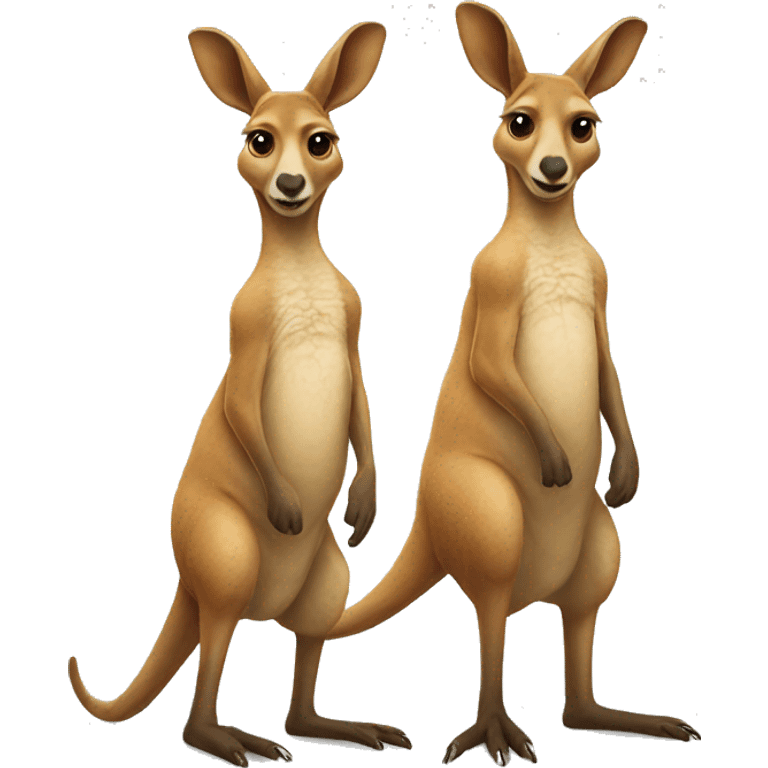 Two kangaroos emoji