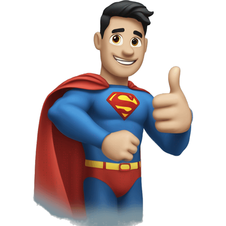 Super man thumbs up  emoji