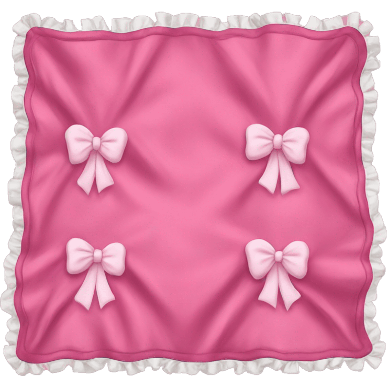 cute pink blanket with bows emoji