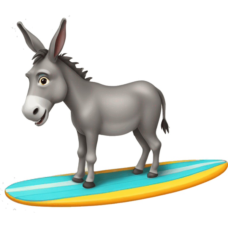 Donkey on a surfboard emoji