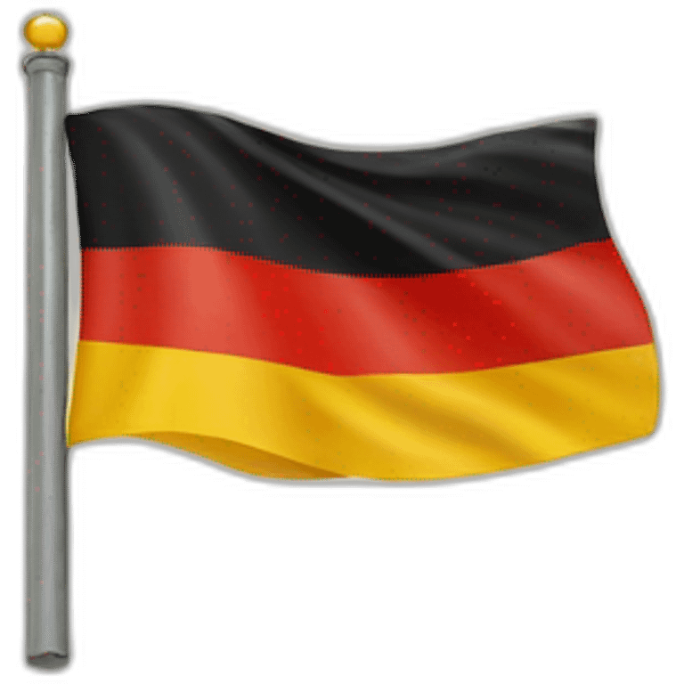 german flag with funny symbol emoji