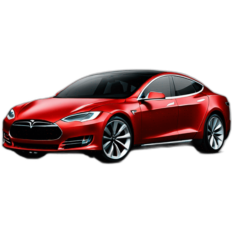 Tesla red car emoji