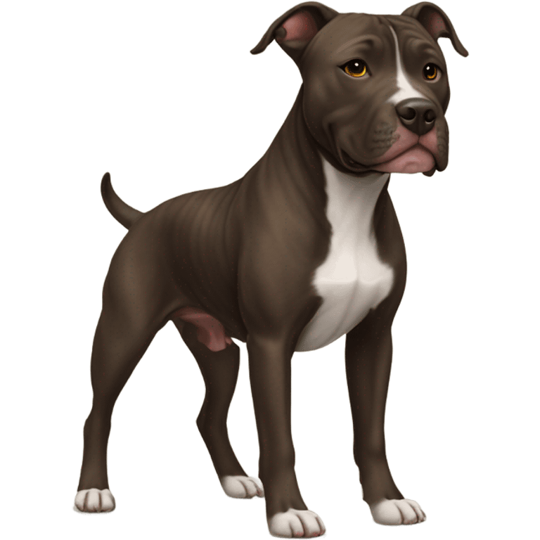 American pitbull terrier dark brindle emoji