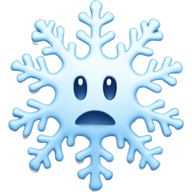 Melting snowflake emoji