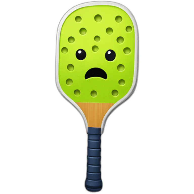 Pickleball's paddle together with balls emoji