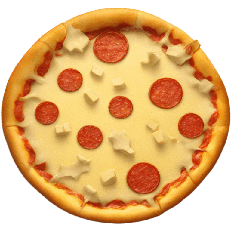 Plate of cheese pizza emoji