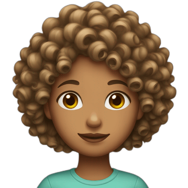 Curly hair girl emoji