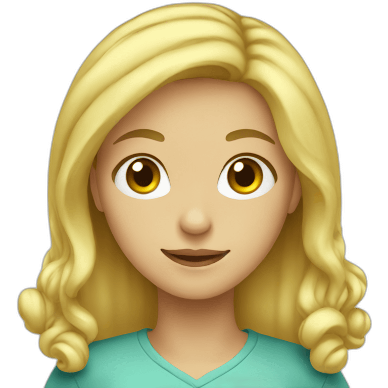 blonde girl experiment in chemistry emoji