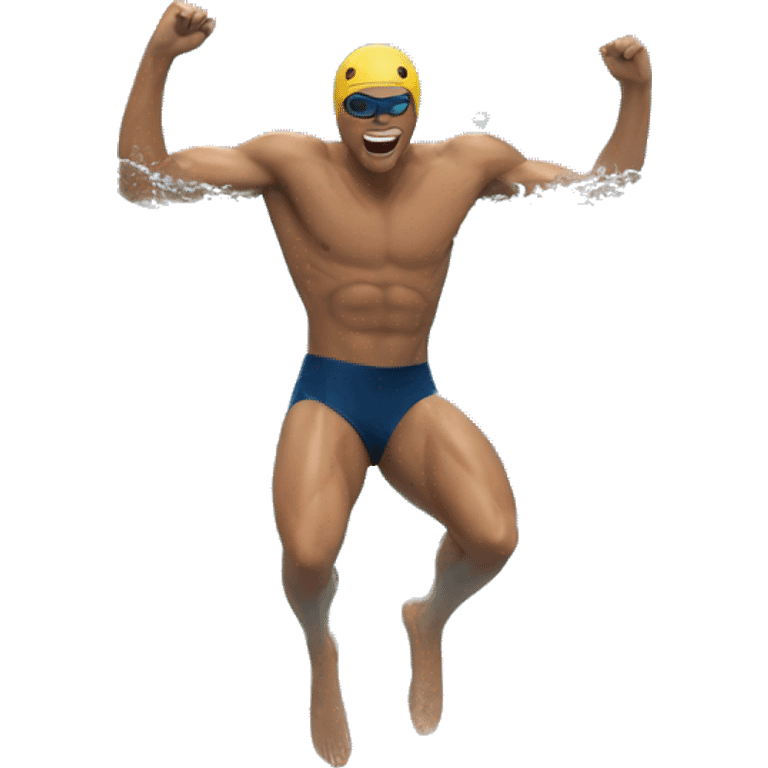 Professional swimmer jumping in whater emoji