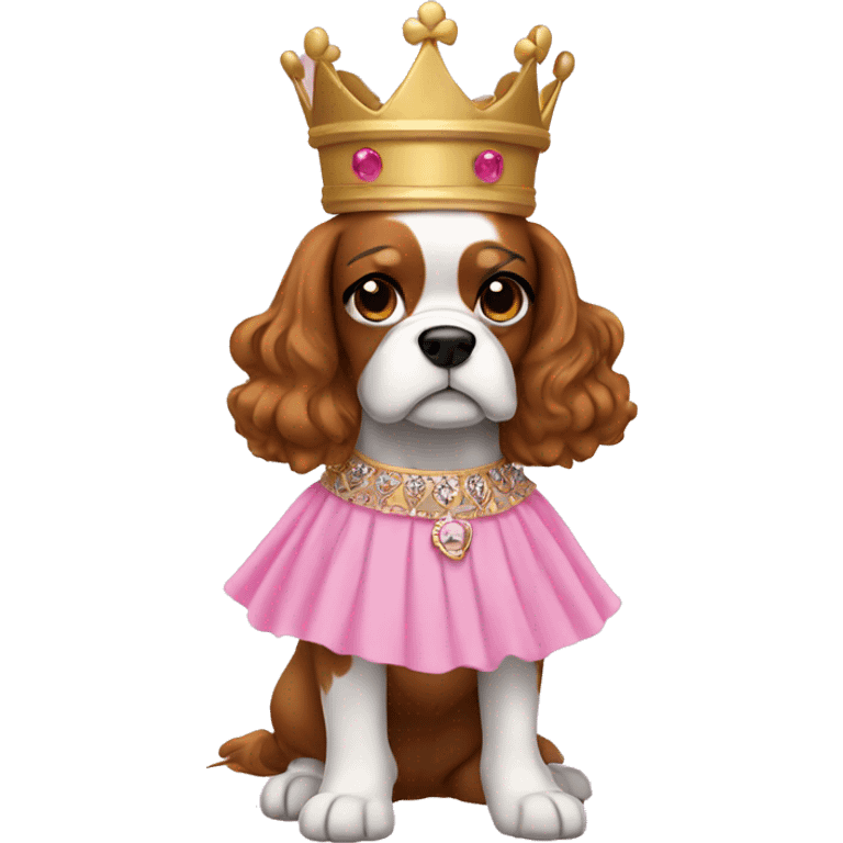 King Charles wearing a pink tutu dress emoji