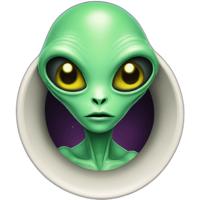 Alien in saucer emoji