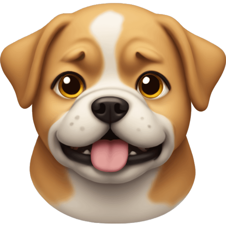 a very fat dog emoji