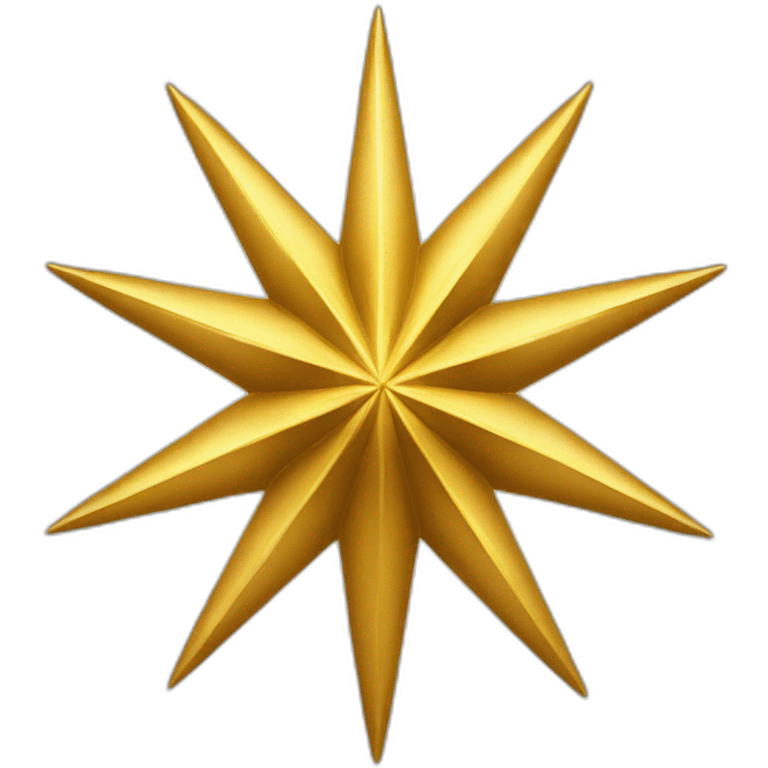 eight pointed golden fantasy star emoji