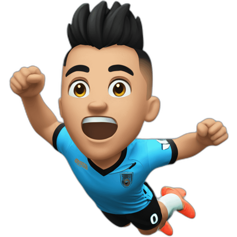 Lautaro Martinenz celebrating a goal emoji