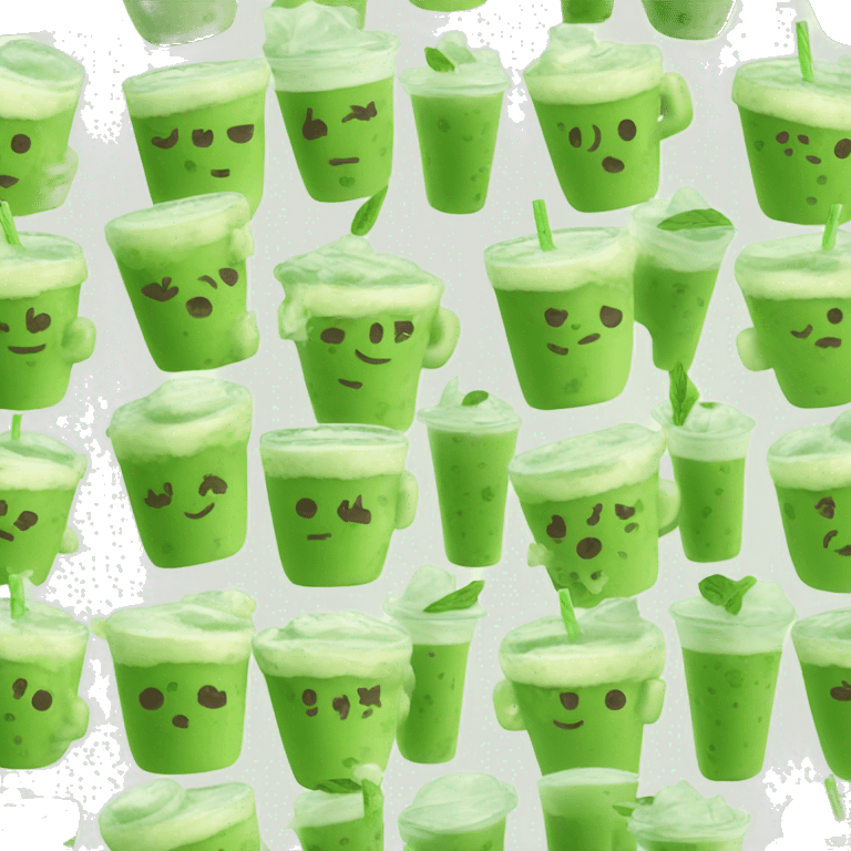 iced matcha latte  emoji