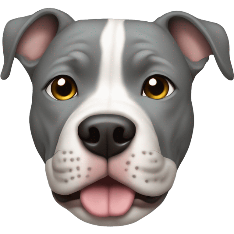 Grey pitbull dog emoji