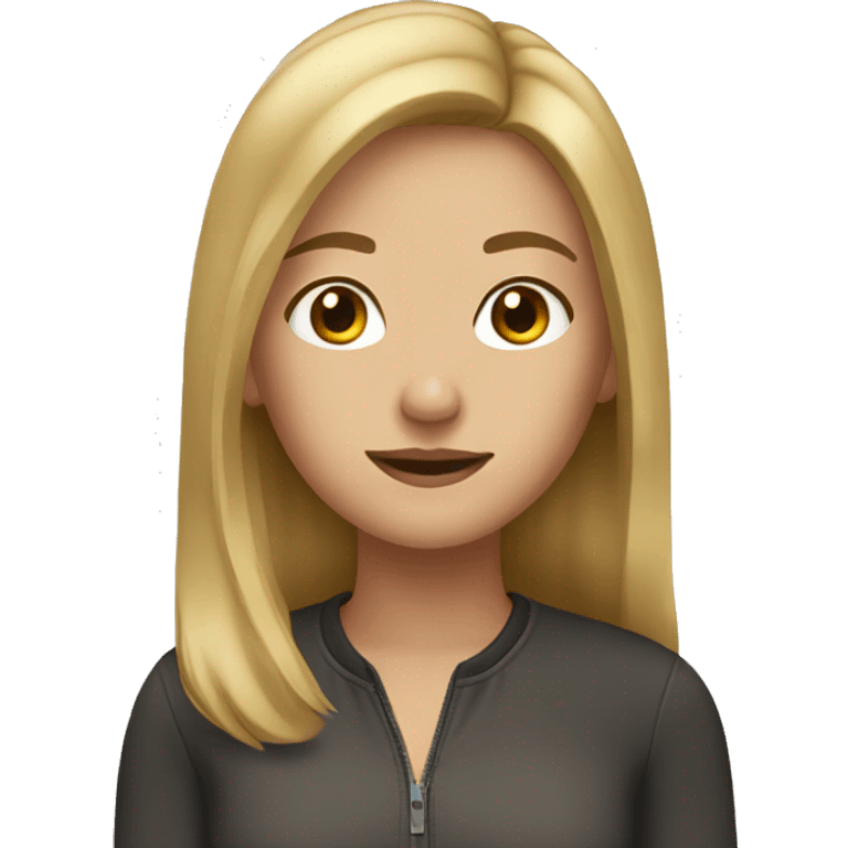 Brown blonde hair girl  emoji