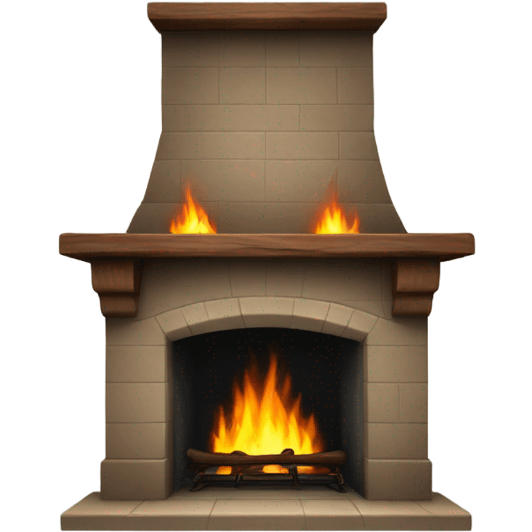 Realistic fireplace  emoji