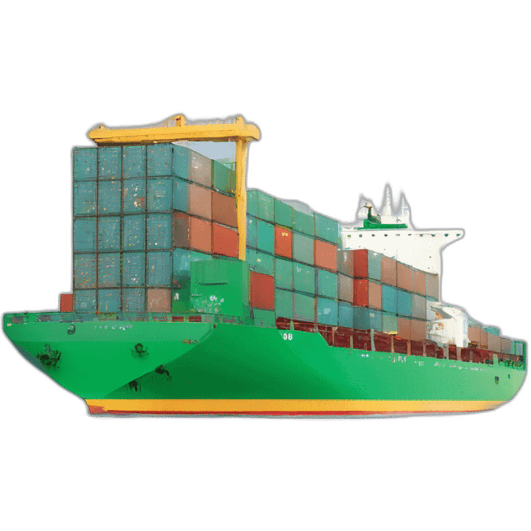 container ship full white containers emoji