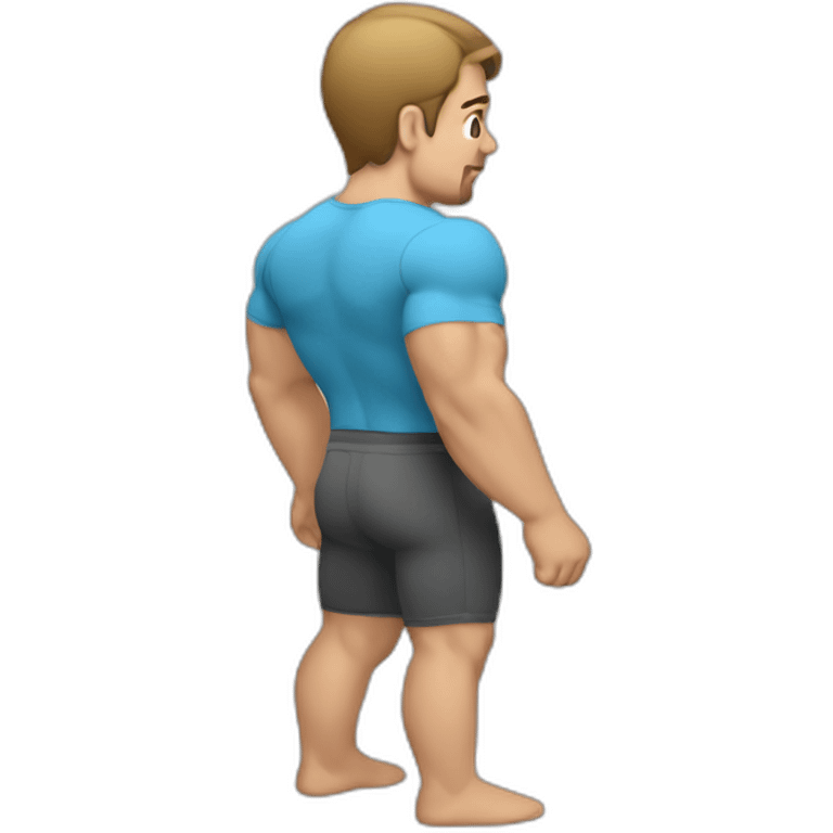 Caucasian Muscularmale large round butt emoji