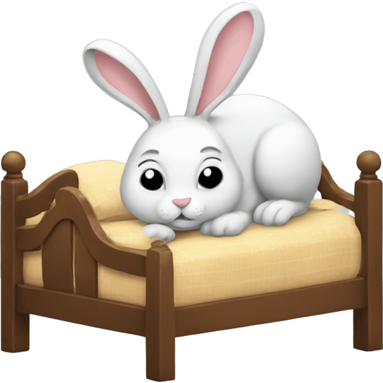 Rabbit takes a bed emoji