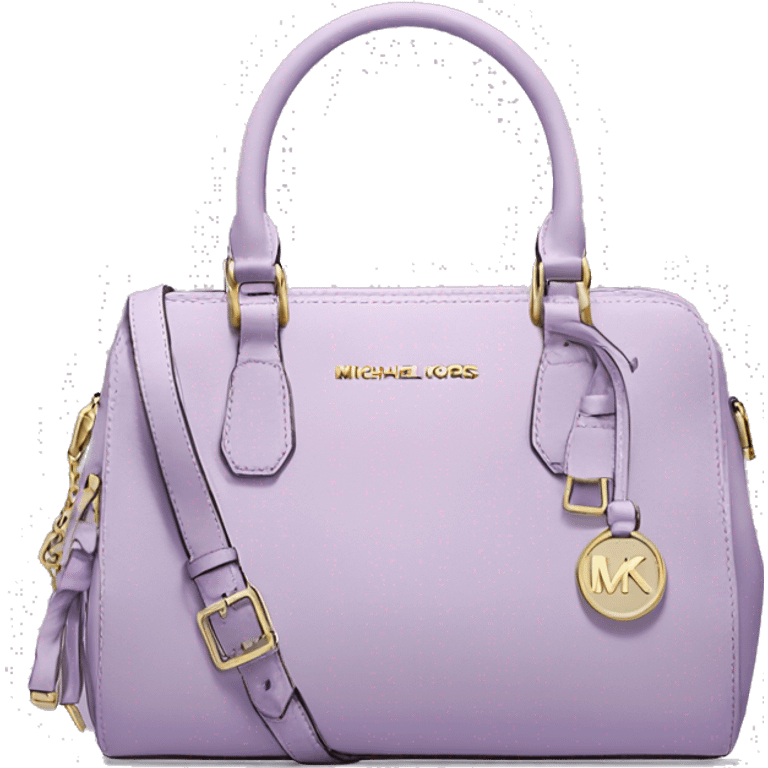 Realistic pastel purple michael kors satchel purse.  emoji