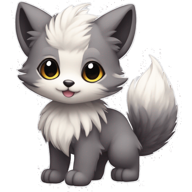  High quality Cute Cool Kawaii edgy Pretty Chibi Fantasy Fur-Sona Fakemon Animal Full Body emoji