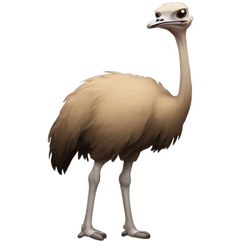 Ostrich with head in ground  emoji