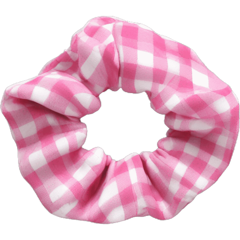 pink-white-plaid-scrunchie emoji