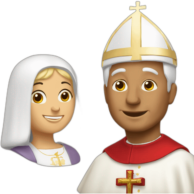 le pape et sa femme emoji