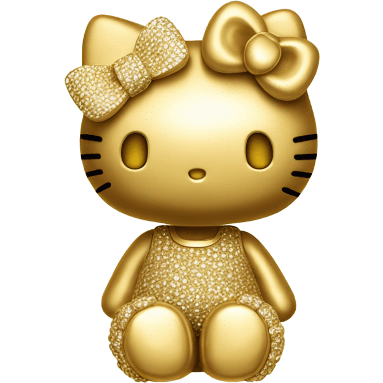 hello kitty made with gold  emoji