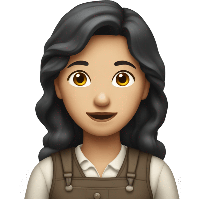 farm lady with dark hair emoji