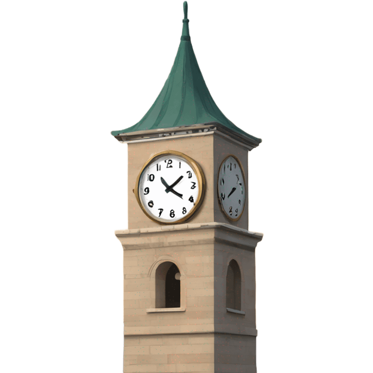 The famous symbol of Izmir, the clock tower emoji