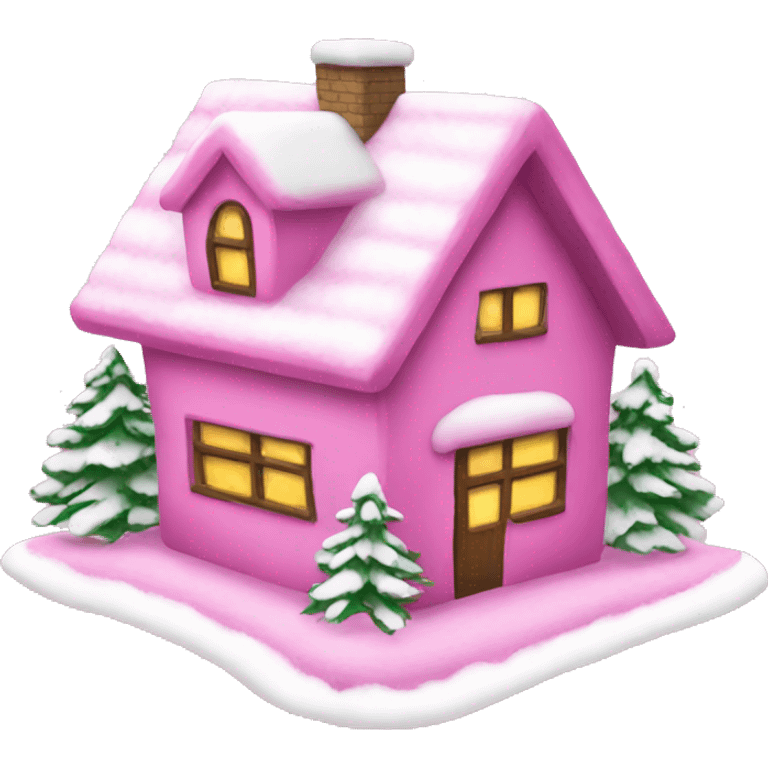 Pink Christmas emoji