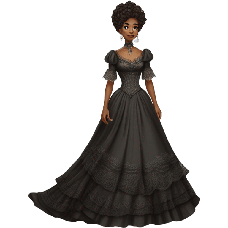 galora in Victorian dress elegant, full body emoji