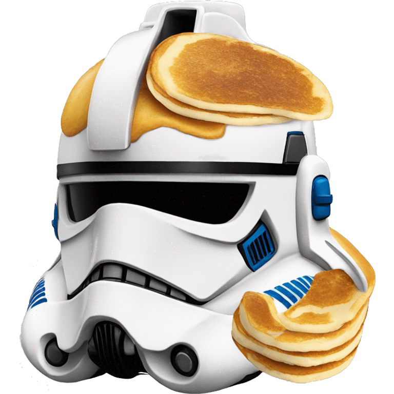 Star Wars clone trooper helmet with pancakes on it emoji