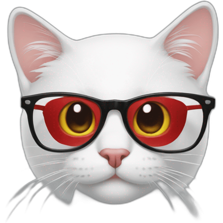 cat with red glasses emoji