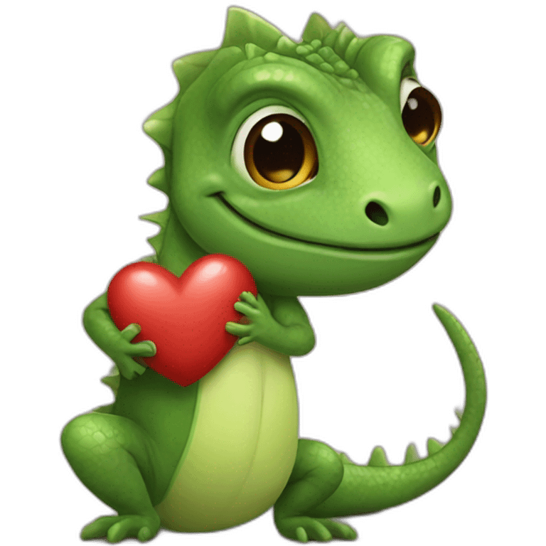 lizard giving heart kiss emoji