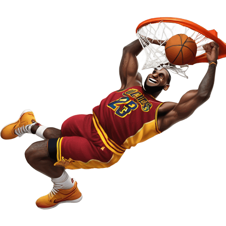 LeBron James dunking emoji