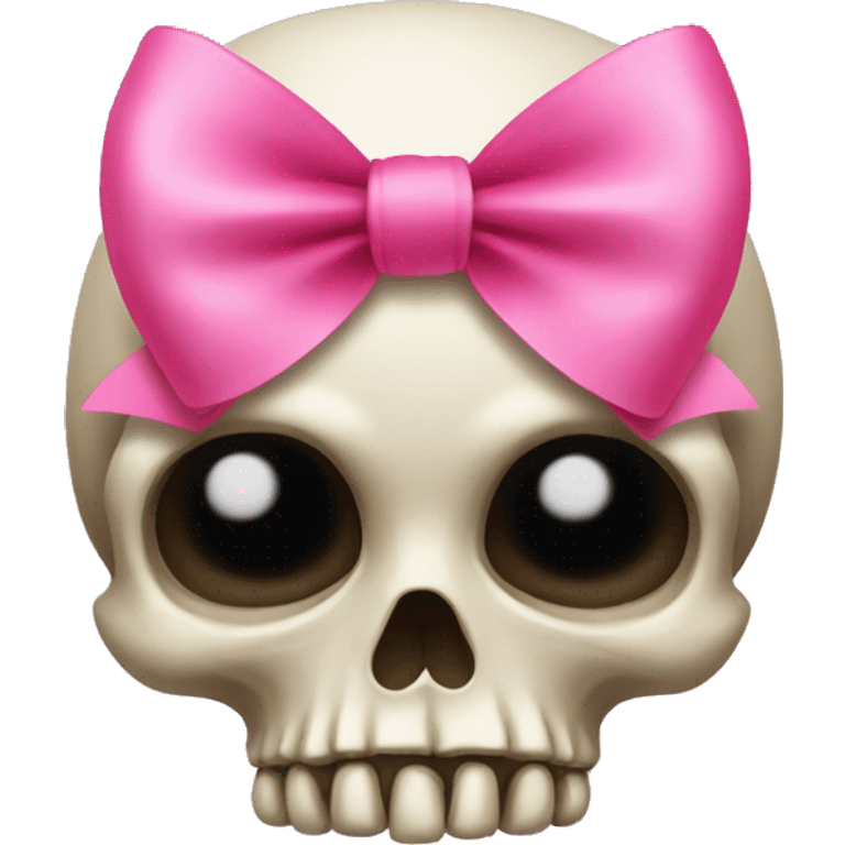 Skull with a pink bow emoji