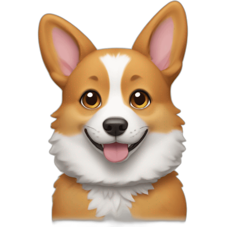 corgi wearing cat costume emoji