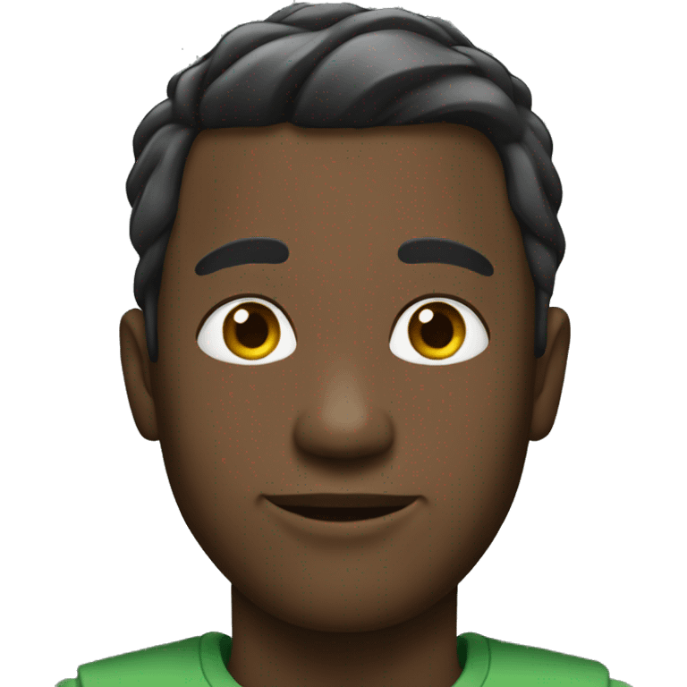 Black men with green hair  emoji