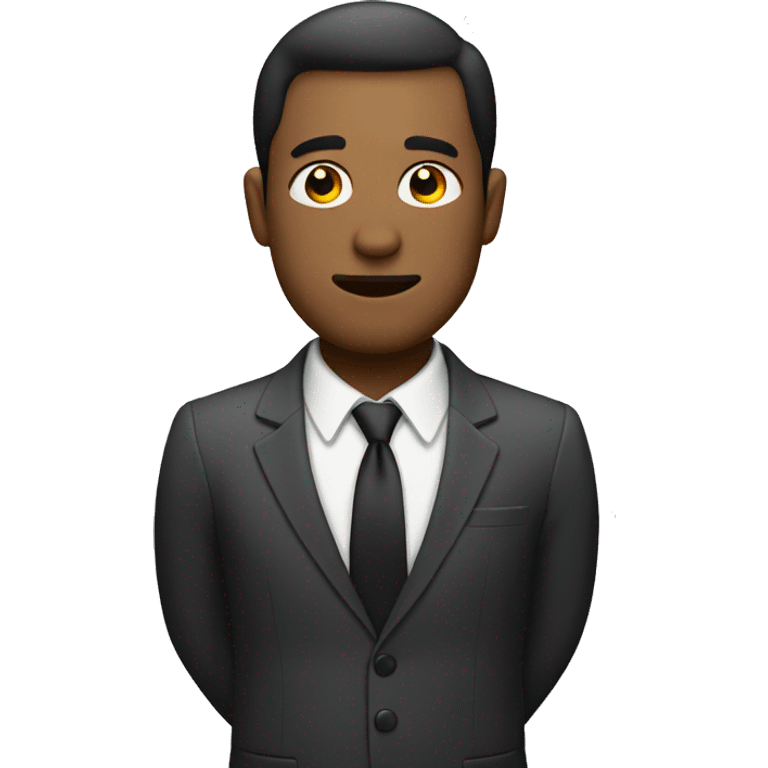 Man in suit with underwear emoji