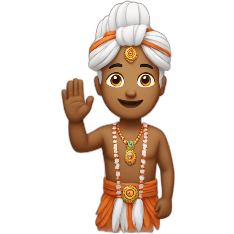 indian waving hi emoji