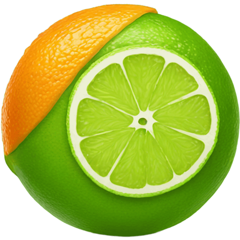 lime with orange pulp inside emoji