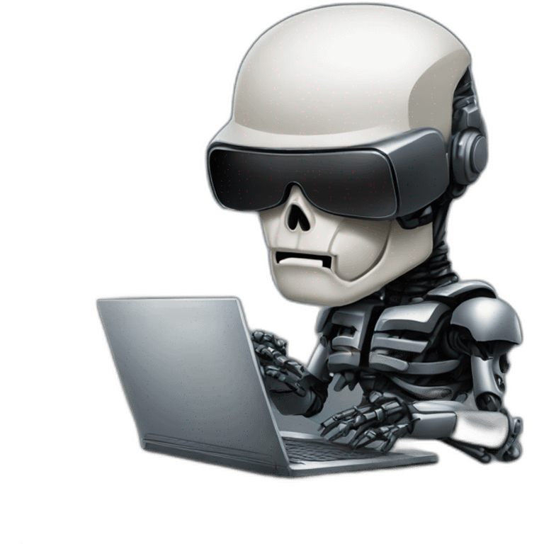 terminator with a laptop emoji